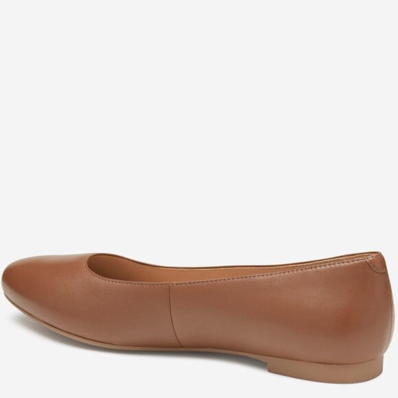 NEW JOHNSTON AND MURPHY Leather Delanie Ballet Flats cogonac for women 725 3j7 - Picture 3 of 7
